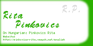 rita pinkovics business card